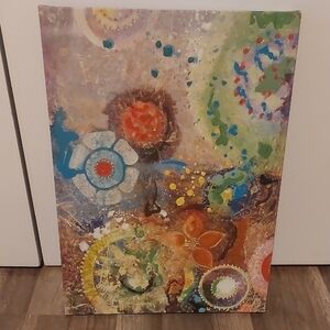 Abstract Canvas Art with Multicolor Design